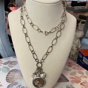 Origami Owl Silver Dog Charm Necklace